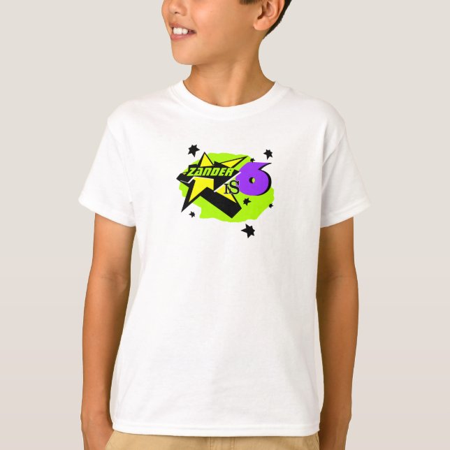 Camisa de cumpleaños de 6 años de Unisex (Anverso)