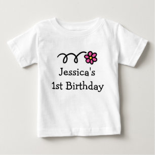 Camisa de cumpleaños de Babys   Nombre del chica p