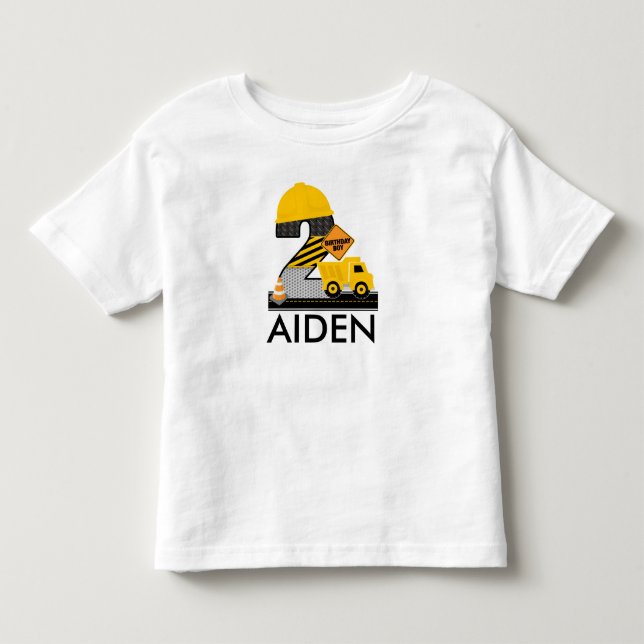 Camisa de cumpleaños de construcción, Reglan de ed (Anverso)