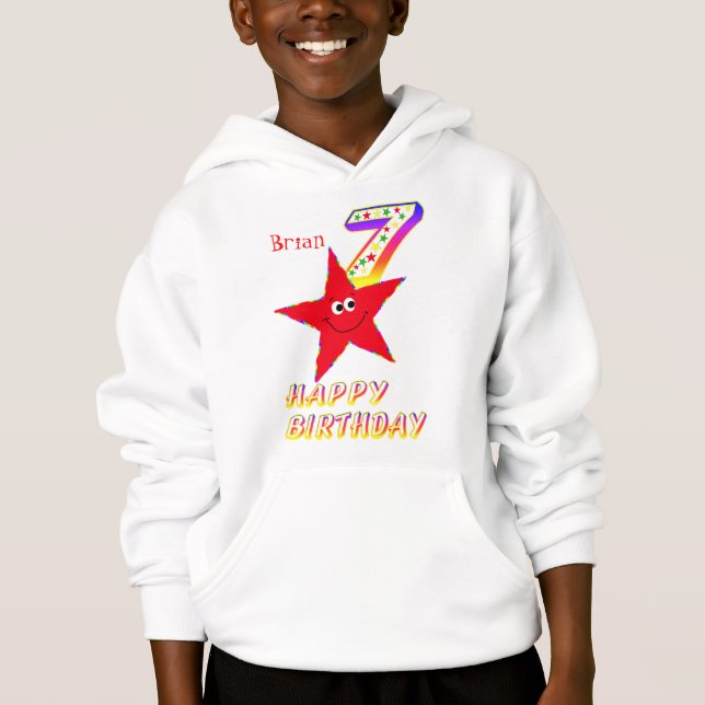 Camisa de Cumpleaños de Estrella Roja (Anverso)