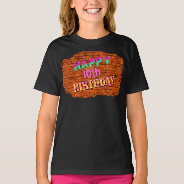 Camisa de cumpleaños de graffiti (Anverso)