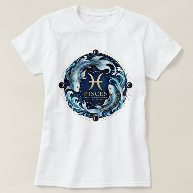 CAMISA DE CUMPLEAÑOS DE PISCIS (Diseño del anverso)