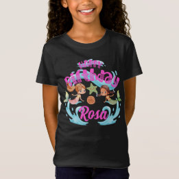 Camisa de cumpleaños de Sirena personalizada