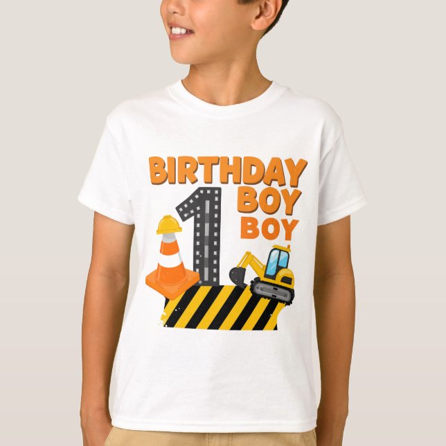Camisa de cumpleaños de Toddler Excavator (Anverso)