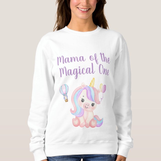 Camisa de cumpleaños de Unicornio para mamá (Anverso)
