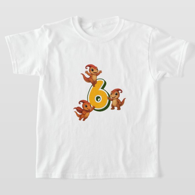 Camisa de cumpleaños Kammli Dino - 6 años (Distribución)