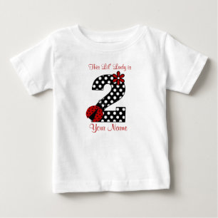 Camisa de cumpleaños número 2 de Ladybug