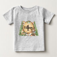 Camisa de cumpleaños para animales Forest Woodland