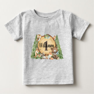 Camisa de cumpleaños para animales Forest Woodland