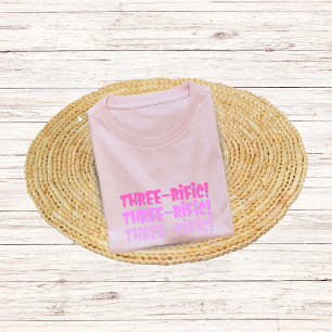 Camisa de cumpleaños para niños de tres años