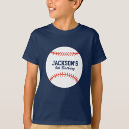 Camisa de cumpleaños personalizada de béisbol