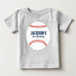 Camisa de cumpleaños personalizada de béisbol