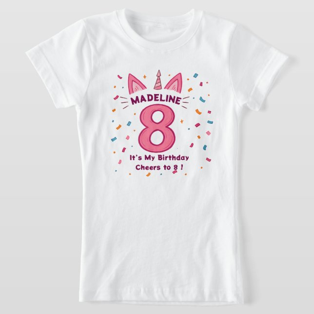 Camisa de cumpleaños personalizada para Chicas (Distribución)