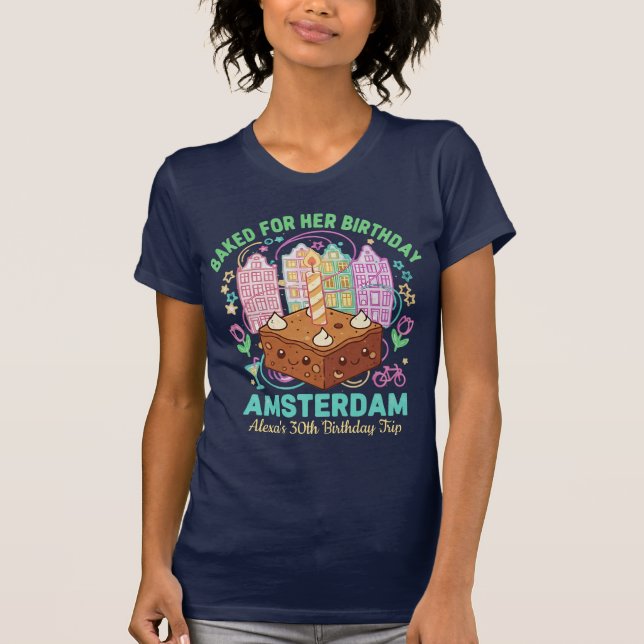 Camisa de cumpleaños personalizado Amsterdam (Anverso)