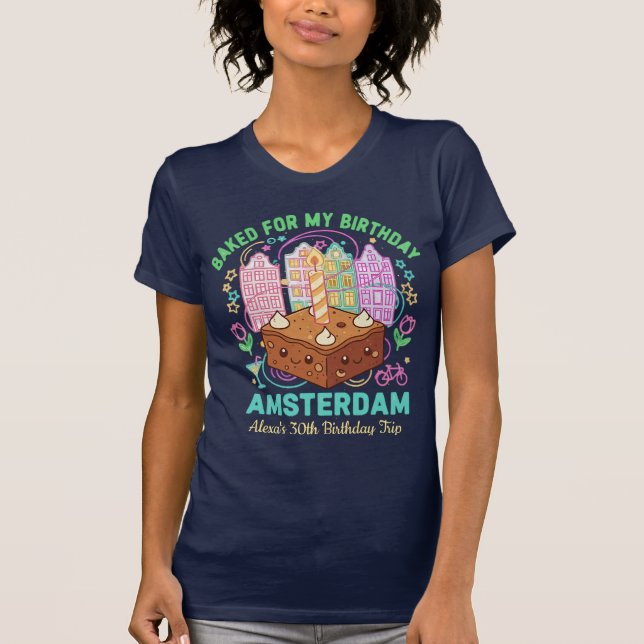 Camisa de cumpleaños personalizado Amsterdam (Anverso)