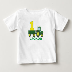 Camisa de cumpleaños Tractor - 1º cumpleaños pe