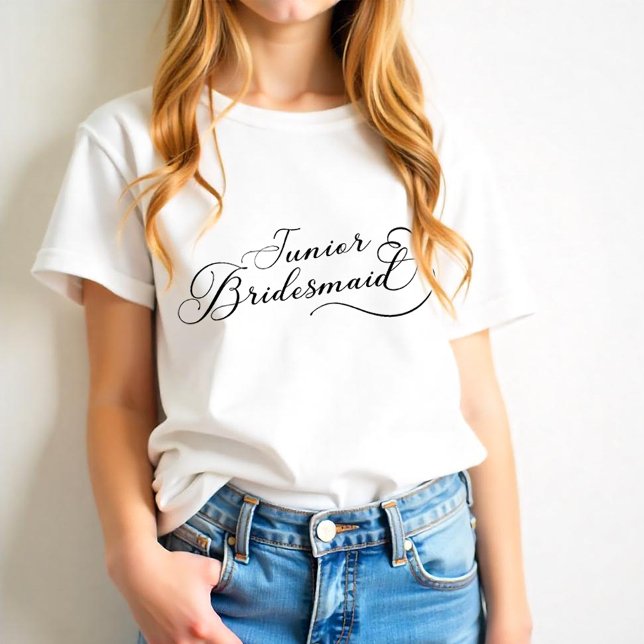 Camisa de dama de honor - Fiesta elegante de boda (Junior Bridesmaid)
