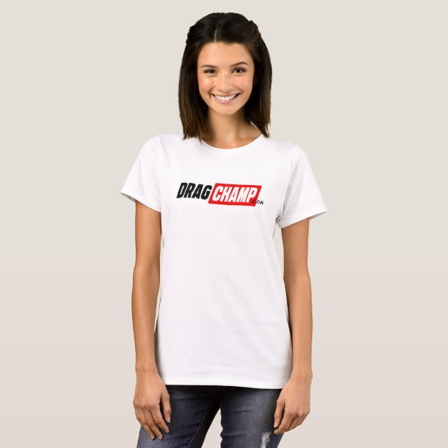 Camisa de damas blancas DragChamp (Anverso completo)