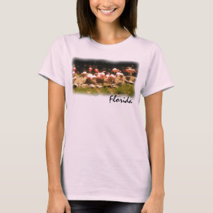 Camisa de damas de flamingo rosa de Florida