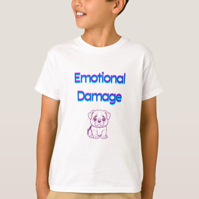 Camisa de daño emocional para niños (Anverso)