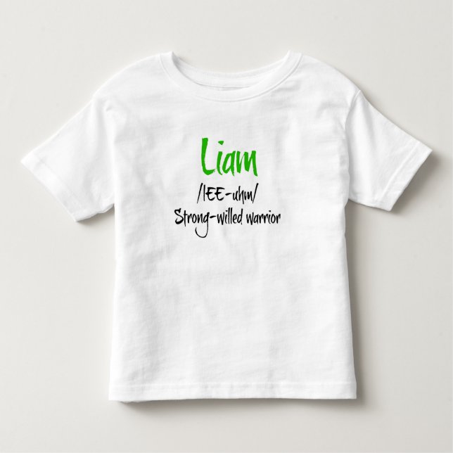 Camisa de definición de nombre de liam (Anverso)