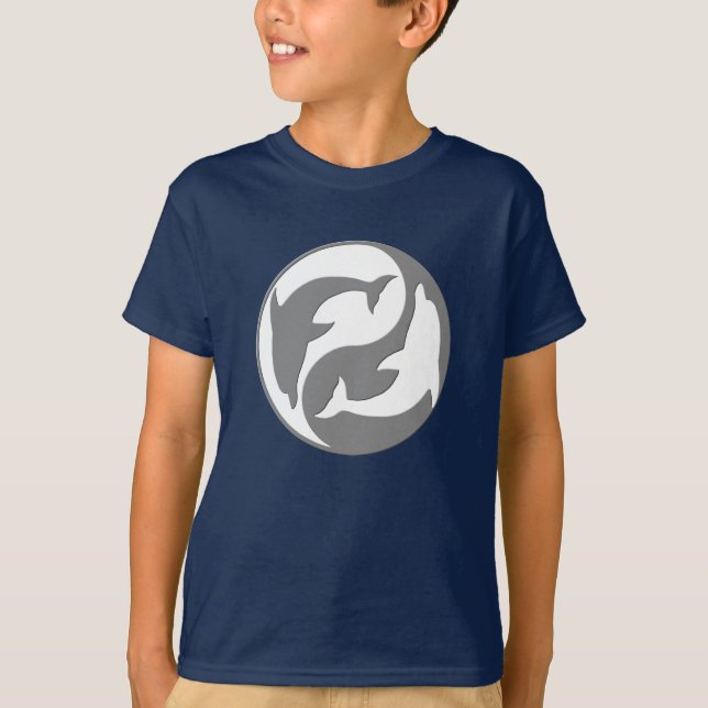 Camisa de delfines yang gris y blanco (Anverso)
