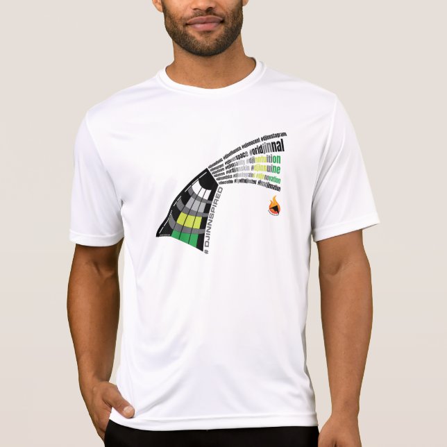Camisa de deporte #Djinnspired (el verde se (Anverso)