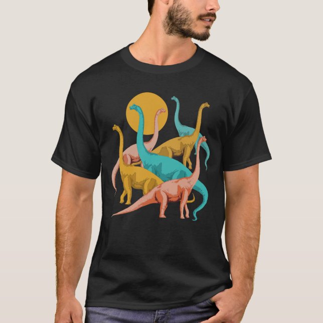 camisa de dinosaurio, camisa de Sauropod, camisa d (Anverso)