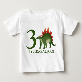Camisa de dinosaurio personalizada de cumpleaños, 