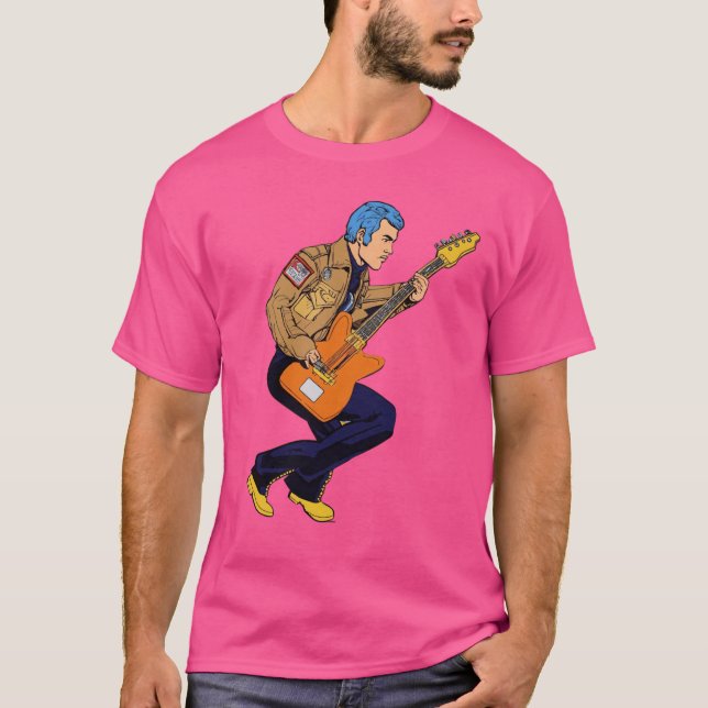 Camisa de diseño de Guitarista de Camisetas de Roc (Anverso)