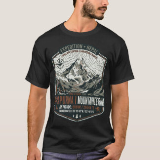 CAMISA DE DISEÑO DE MONTAÑA EXPEDICIÓN ANNAPURNA 1
