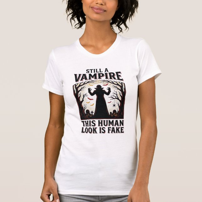 Camisa de disfraz de vampiro divertido disfraz hum (Anverso)