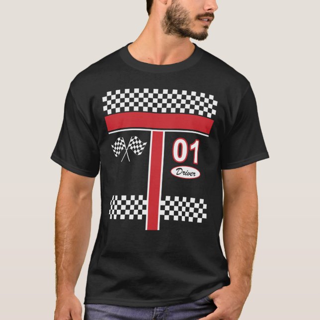 Camisa de disfraz para conductor de coche de carre (Anverso)