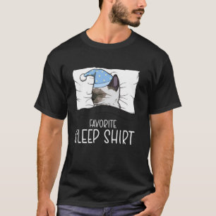 Camisa de dormir favorita gato siamés, Meezer durm