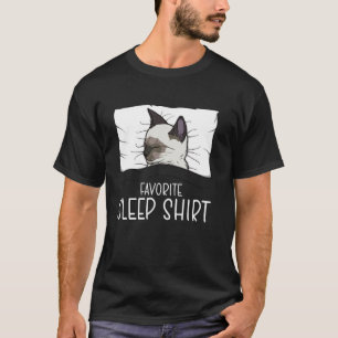 Camisa de dormir favorita gato siamés, Meezer durm