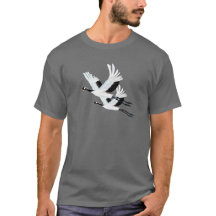 Camisa de dos grúas que vuela