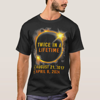 Camisa de eclipse solar dos veces en la vida 2024