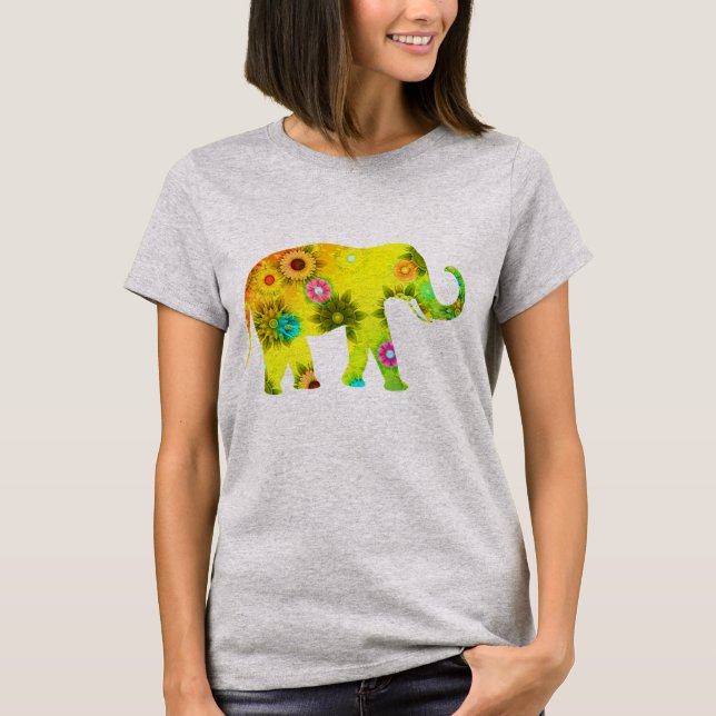 Camisa de Elefante Artsy bonito (Anverso)