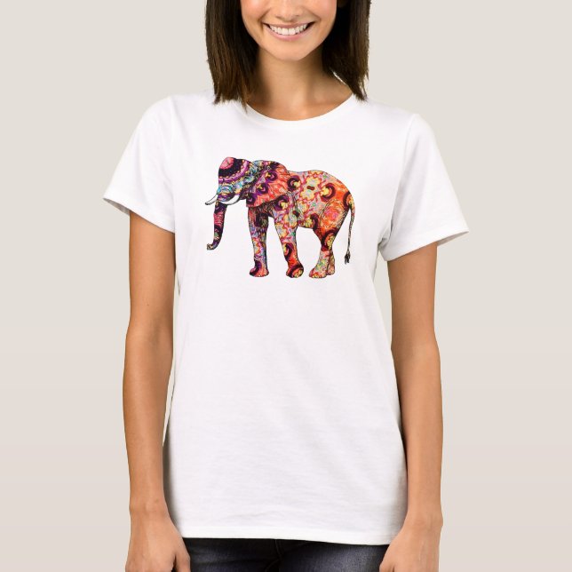 Camisa de Elefante Artsy bonito (Anverso)
