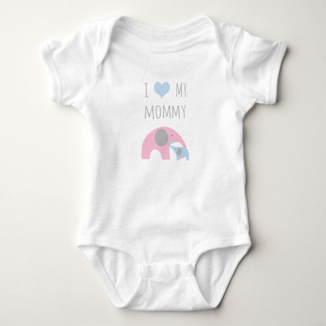 Camisa de elefantes madre e hijo - Amo a mi mamá (Anverso)