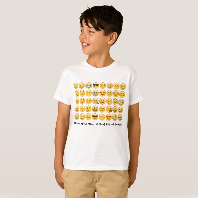 Camisa de emoji para niños (Anverso completo)