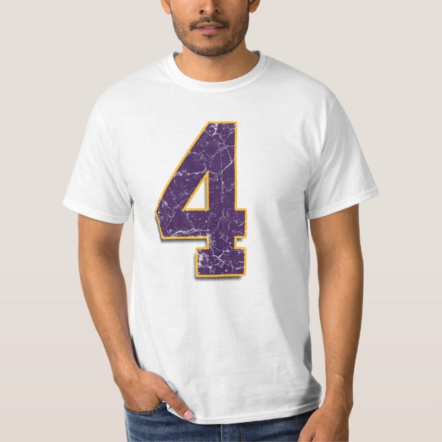 Camisa de encargo de Brett Favre Vikingos #4 (Anverso)