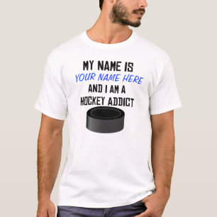 Camisa de encargo del adicto al hockey