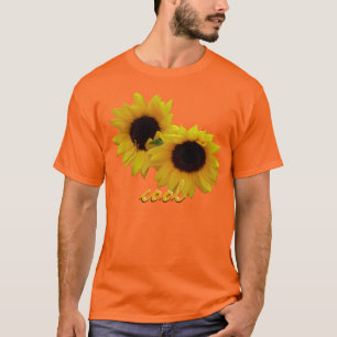 Camisa de encargo del girasol de las camisetas del