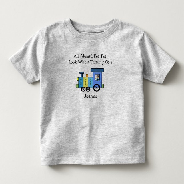 Camisa de encargo del tren del cumpleaños (Anverso)