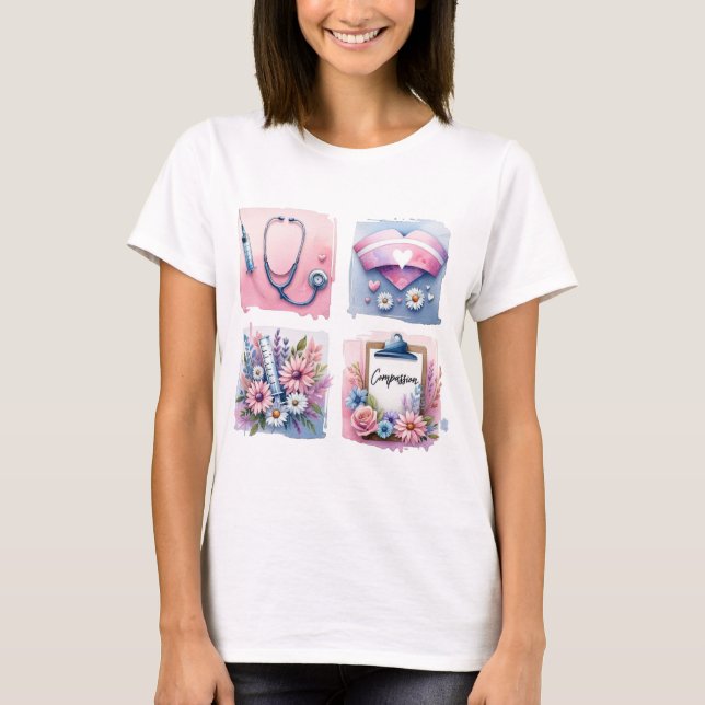 Camisa de enfermera, camiseta de Enfermería, camis (Anverso)