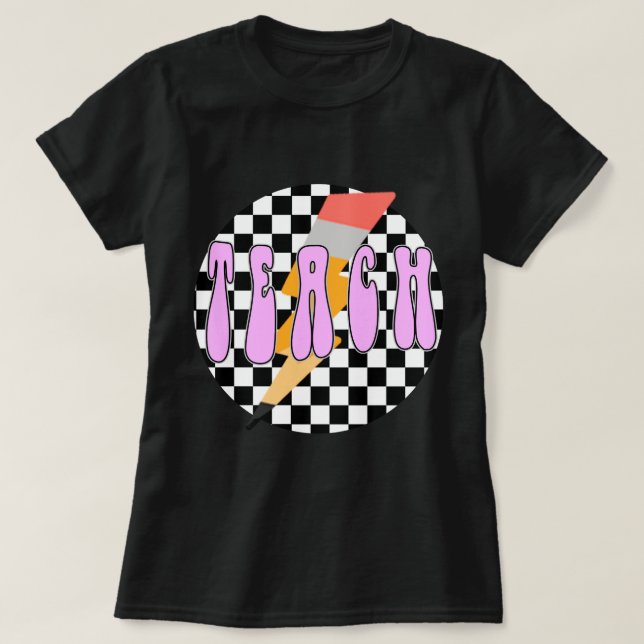 Camisa de enseñar a cuadros, camisa de maestro de  (Diseño del anverso)