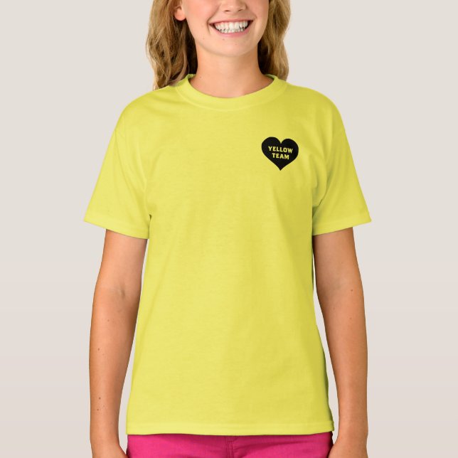 Camisa de equipo amarillo de la guerra de color (Anverso)