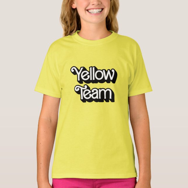 Camisa de equipo amarillo de la guerra de color (Anverso)