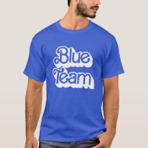 Camisa de equipo azul de guerra de color